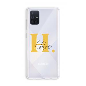 CaseCompany Amber Script: Galaxy A71 Transparant Hoesje