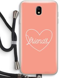 CaseCompany Friends heart: Samsung Galaxy J7 (2017) Transparant Hoesje met koord