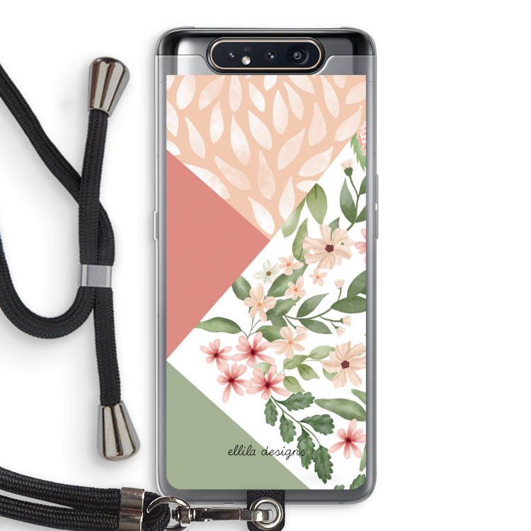 CaseCompany Sweet heaven geometrics: Samsung Galaxy A80 Transparant Hoesje met koord