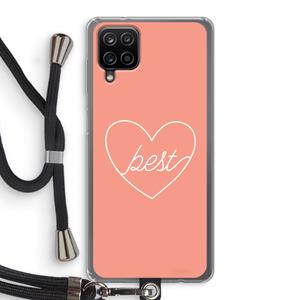 CaseCompany Best heart: Samsung Galaxy A12 Transparant Hoesje met koord