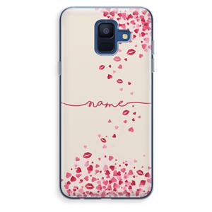 CaseCompany Hartjes en kusjes: Samsung Galaxy A6 (2018) Transparant Hoesje