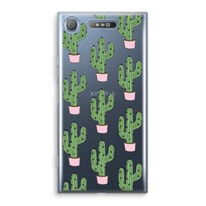 CaseCompany Cactus Lover: Sony Xperia XZ1 Transparant Hoesje