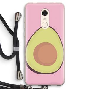 CaseCompany Avocado: Xiaomi Redmi 5 Transparant Hoesje met koord