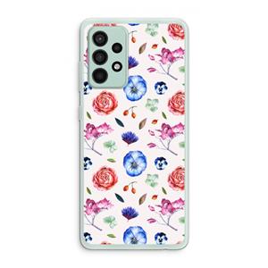 CaseCompany Bloemetjes: Samsung Galaxy A52s 5G Transparant Hoesje