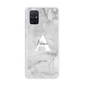 CaseCompany Ivory Marble: Galaxy A71 Transparant Hoesje