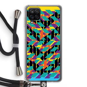 CaseCompany Skew Bee 1: Samsung Galaxy A12 Transparant Hoesje met koord
