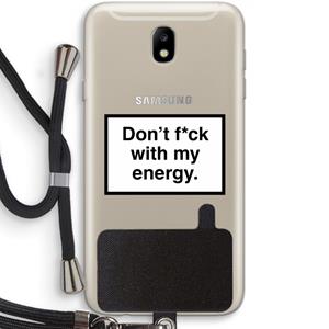CaseCompany My energy: Samsung Galaxy J7 (2017) Transparant Hoesje met koord