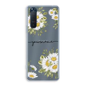 CaseCompany Daisies: Sony Xperia 5 II Transparant Hoesje