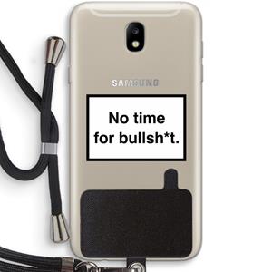 CaseCompany No time: Samsung Galaxy J7 (2017) Transparant Hoesje met koord