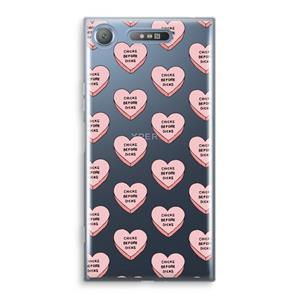 CaseCompany Chicks before dicks: Sony Xperia XZ1 Transparant Hoesje
