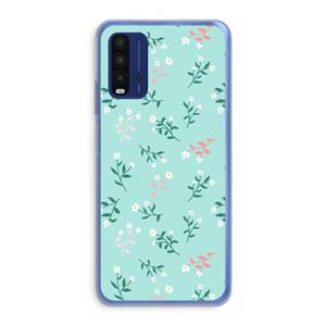 CaseCompany Small white flowers: Xiaomi Redmi 9T Transparant Hoesje