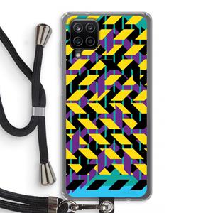 CaseCompany Skew Bee 3: Samsung Galaxy A12 Transparant Hoesje met koord
