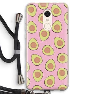 CaseCompany Dancing avocados: Xiaomi Redmi 5 Transparant Hoesje met koord