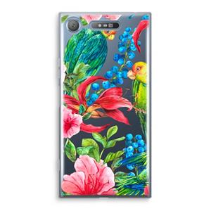 CaseCompany Papegaaien: Sony Xperia XZ1 Transparant Hoesje
