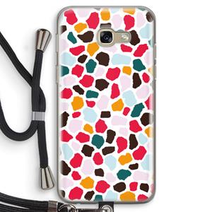 CaseCompany Colored Giraffe: Samsung Galaxy A5 (2017) Transparant Hoesje met koord