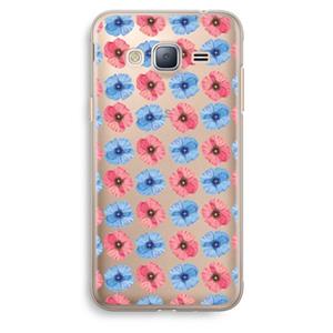 CaseCompany Klaproosjes: Samsung Galaxy J3 (2016) Transparant Hoesje