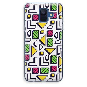 CaseCompany 8-bit N°4: Samsung Galaxy A6 (2018) Transparant Hoesje