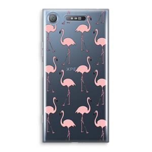 CaseCompany Anything Flamingoes: Sony Xperia XZ1 Transparant Hoesje
