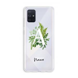 CaseCompany Green Brush: Galaxy A71 Transparant Hoesje