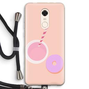 CaseCompany Donut: Xiaomi Redmi 5 Transparant Hoesje met koord