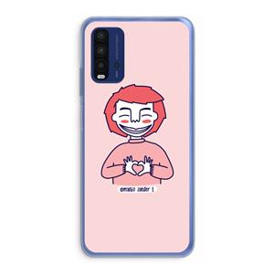 CaseCompany Hartje: Xiaomi Redmi 9T Transparant Hoesje