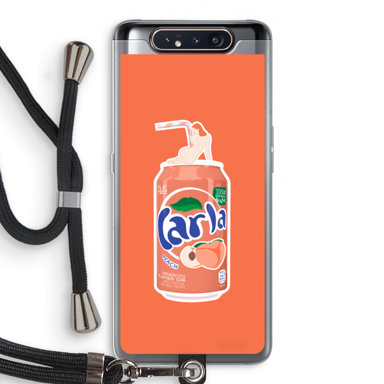 CaseCompany S(peach)less: Samsung Galaxy A80 Transparant Hoesje met koord