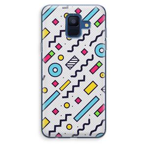 CaseCompany 8-bit N°8: Samsung Galaxy A6 (2018) Transparant Hoesje