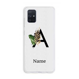CaseCompany Charcoal Flora: Galaxy A71 Transparant Hoesje