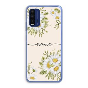 CaseCompany Daisies: Xiaomi Redmi 9T Transparant Hoesje