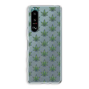 CaseCompany Weed: Sony Xperia 5 III Transparant Hoesje