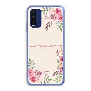 CaseCompany Rozen: Xiaomi Redmi 9T Transparant Hoesje