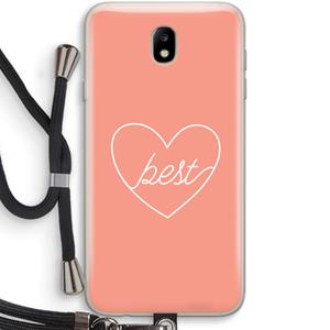 CaseCompany Best heart: Samsung Galaxy J7 (2017) Transparant Hoesje met koord