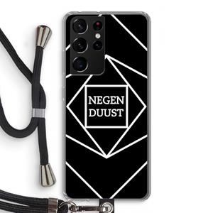 CaseCompany Negenduust geometrisch: Samsung Galaxy S21 Ultra Transparant Hoesje met koord