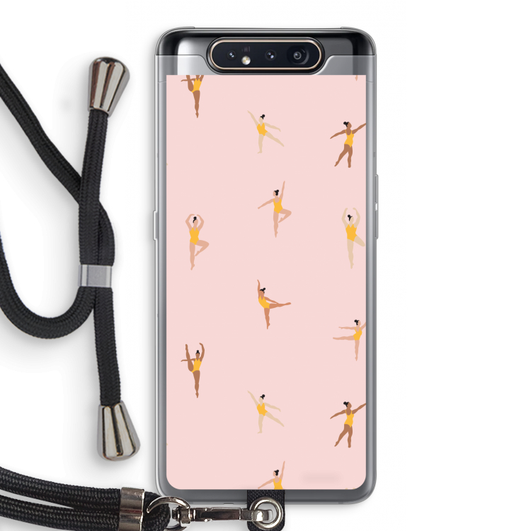 CaseCompany Dans #2: Samsung Galaxy A80 Transparant Hoesje met koord