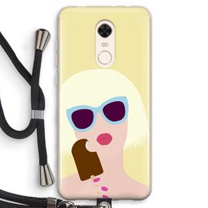 CaseCompany Ice cream: Xiaomi Redmi 5 Transparant Hoesje met koord