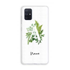 CaseCompany Green Brush: Galaxy A71 Transparant Hoesje