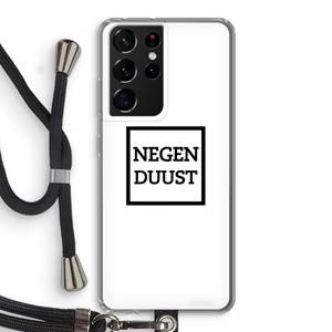 CaseCompany Negenduust vierkant: Samsung Galaxy S21 Ultra Transparant Hoesje met koord