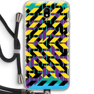 CaseCompany Skew Bee 3: Samsung Galaxy J7 (2017) Transparant Hoesje met koord
