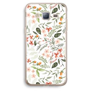 CaseCompany Sweet little flowers: Samsung Galaxy J3 (2016) Transparant Hoesje