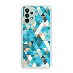 CaseCompany Gekleurde driehoekjes blauw: Samsung Galaxy A52s 5G Transparant Hoesje