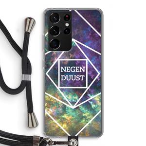 CaseCompany Negenduust ruimte: Samsung Galaxy S21 Ultra Transparant Hoesje met koord