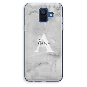CaseCompany Ivory Marble: Samsung Galaxy A6 (2018) Transparant Hoesje