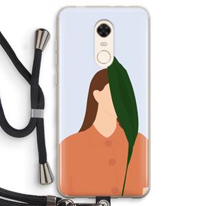 CaseCompany Leaf: Xiaomi Redmi 5 Transparant Hoesje met koord