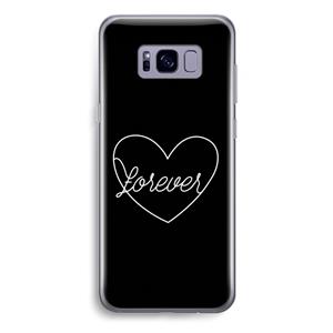 CaseCompany Forever heart black: Samsung Galaxy S8 Plus Transparant Hoesje