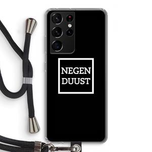 CaseCompany Negenduust black: Samsung Galaxy S21 Ultra Transparant Hoesje met koord