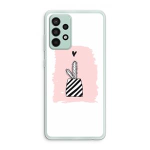 CaseCompany Zwart-wit cactus: Samsung Galaxy A52s 5G Transparant Hoesje