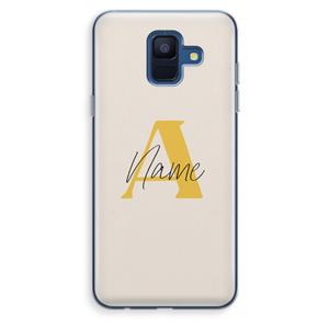 CaseCompany Amber Script: Samsung Galaxy A6 (2018) Transparant Hoesje