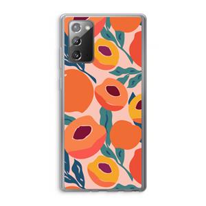 CaseCompany Perzik: Samsung Galaxy Note 20 / Note 20 5G Transparant Hoesje