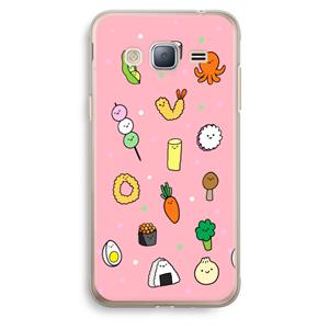 CaseCompany Happy bento friends: Samsung Galaxy J3 (2016) Transparant Hoesje