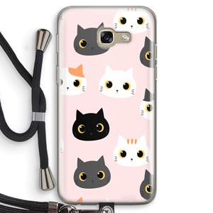 CaseCompany Katten: Samsung Galaxy A5 (2017) Transparant Hoesje met koord